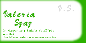 valeria szaz business card